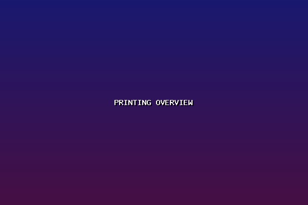 Printing Equipment Overview